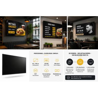 Digitaler Werbebildschirm 43'' - Komplettlösung