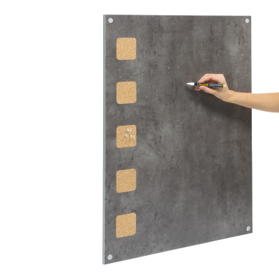 Securit Kreidetafel Betonoptik 78x58cm | Elegante Wandtafel