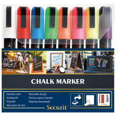 Kreidemarker-Set, 2-6mm, 8 Farben